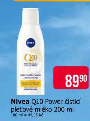 Nivea Q10 Power čisticí pleťové mléko 200 ml 