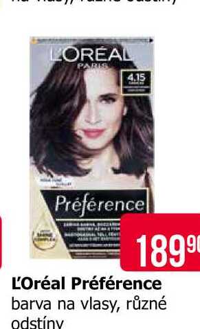 L'Oréal Préférence barva na vlasy, různé odstíny 