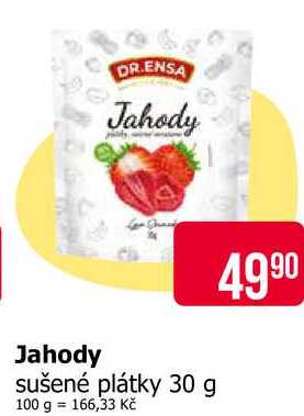 DR.ENSA Jahody sušené plátky 30 g