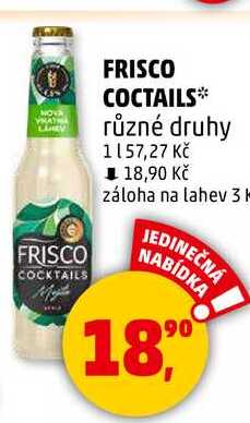 FRISCO COCTAILS různé druhy, 0,33 l 