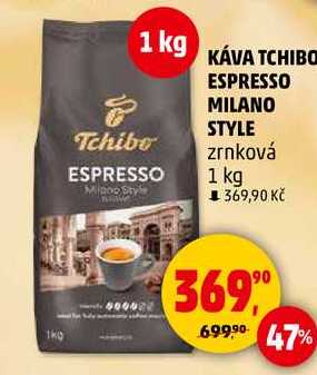 KÁVA TCHIBO ESPRESSO MILANO STYLE zrnková, 1 kg  