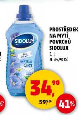 PROSTŘEDEK NA MYTÍ POVRCHŮ SIDOLUX, 1 l 