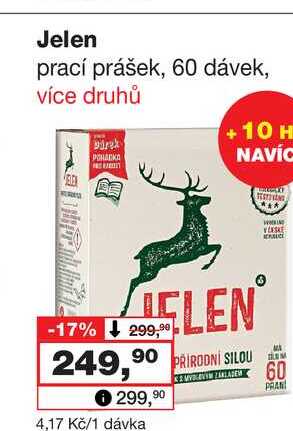 Jelen prací prášek, 60 dávek
