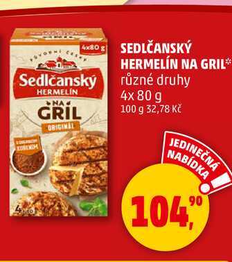 SEDLČANSKÝ HERMELÍN NA GRIL různé druhy, 4 x 80 g
