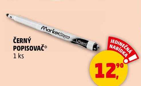 ČERNÝ POPISOVAČ, 1 ks