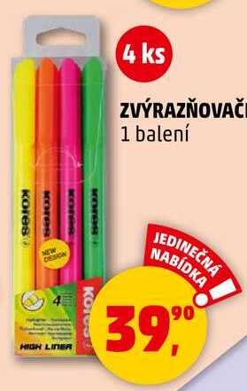 ZVÝRAZŇOVAČE, 1 balení  