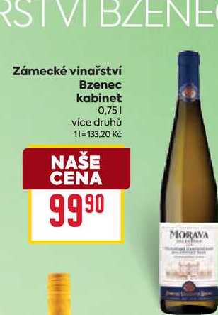 Zámecké vinařství Bzenec kabinet 0,75l