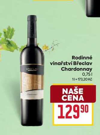 Rodinné vinařství Břeclav Chardonnay 0,75l