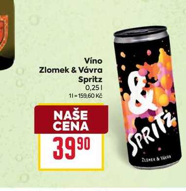 Víno Zlomek & Vávra Spritz 0,25l