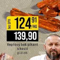 Vepřový bok pikant s kosti plátek 1kg