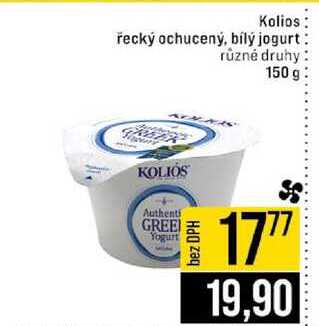 Kolios řecký ochucený bílý jogurt různé druhy 150 g