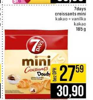 7days croissants mini kakao + vanilka kakao 185 g 
