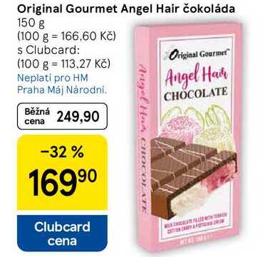 Original Gourmet Angel Hair čokoláda, 150 g 
