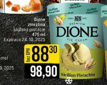 Dione zmrzlina sicilska pistácie 475 ml