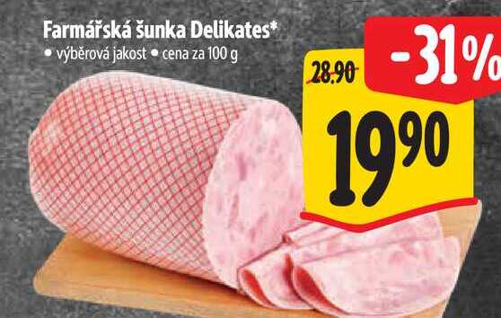 Farmářská šunka Delikates 100 g