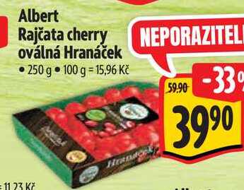 Albert Rajčata cherry oválná Hranáček, 250 g