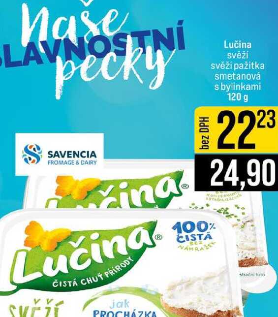 Lučina svěží svěží pažítka smetanová s bylinkami 120 g 