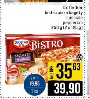 Dr. Oetker bistro pizza bagety speciale pepperoni 250 g (2 x 125 g)