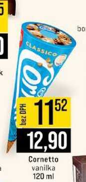 Cornetto vanilka 120 ml 
