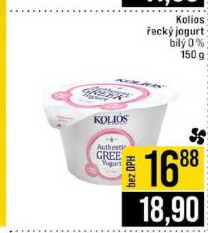 Kolios řecký jogurt bilý 0% 150 g