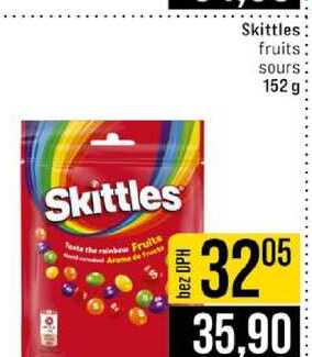 Skittles fruits sours 152 g 