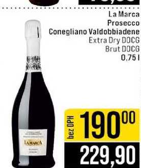 La Marca Prosecco Conegliano Valdobbiadene Extra Dry DOCG Brut DOCG 0,75l