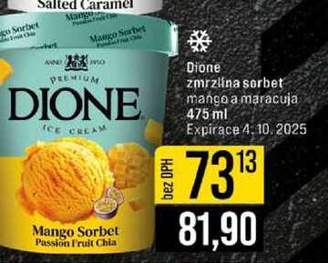Dione zmrzlina sorbet mango a maracuja 475 ml 