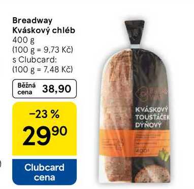 Breadway Kváskový chléb, 400 g 
