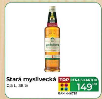 Stará myslivecká 0,5 L, 38% 