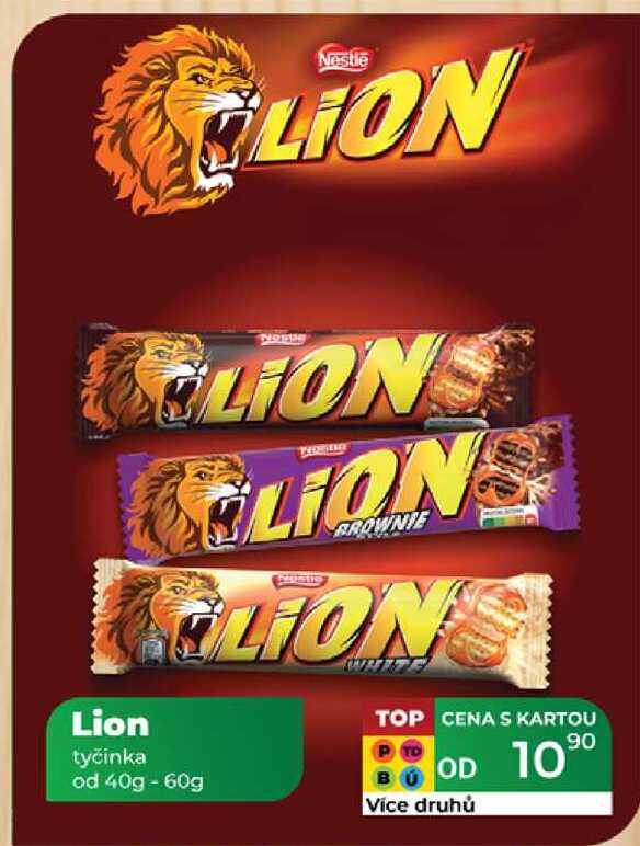 Lion tyčinka od 40g - 60g    v akci