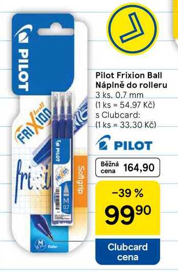Pilot Frixion Ball Náplně do rolleru, 3 ks. 0.7 mm  