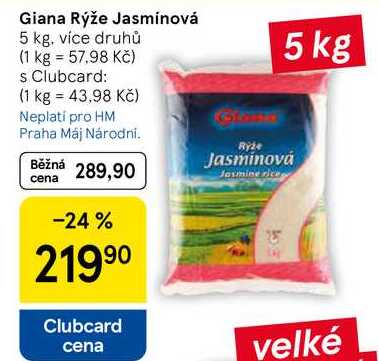 Giana Rýže Jasmínová, 5 kg 