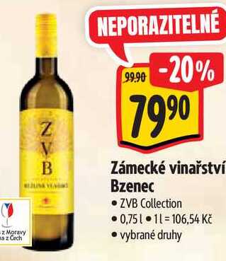Zámecké vinařství Bzenec ZVB Collection, 0,75 l
