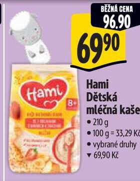 Hami Dětská mléčná kaše, 210 g