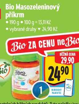 Bio Masozeleninový příkrm, 190 g 