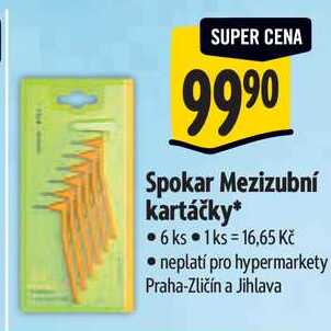 Spokar Mezizubní kartáčky, 6 ks