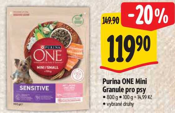 Purina ONE Mini Granule pro psy, 800 g 