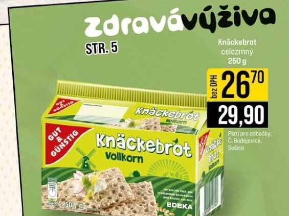 Knäckebrot celozrnný 250 g 