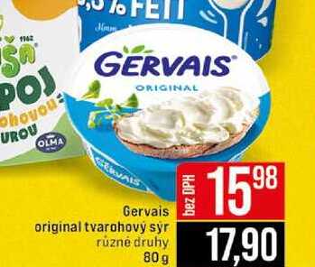 Gervais original tvarohový sýr různé druhy 80 g 