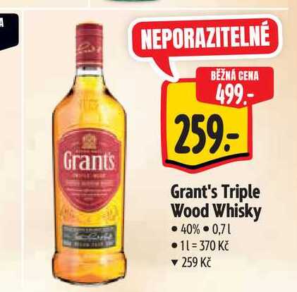  Grant's Triple Wood Whisky 0,7 l