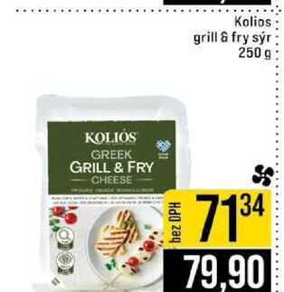 Kolios grill & fry sýr 250 g 