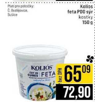 Kolios feta PDO sýr kostky 150 g