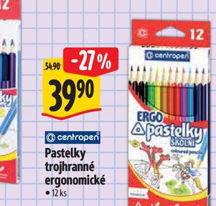   Pastelky trojhranné ergonomické  12 ks  