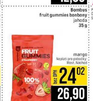 Bombus fruit gummies bonbony S jahoda 35g