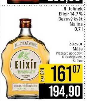 R. Jelínek Elixir 14,7% Bezový květ Malina 0,7l