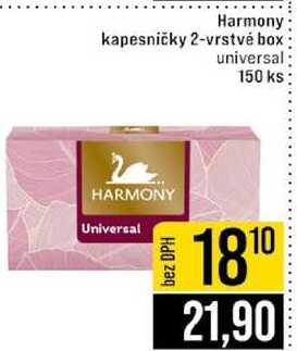 Harmony kapesničky 2-vrstvé box universal 150 ks 