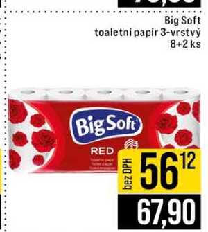 Big Soft toaletni papir 3-vrstvý 8+2 ks 