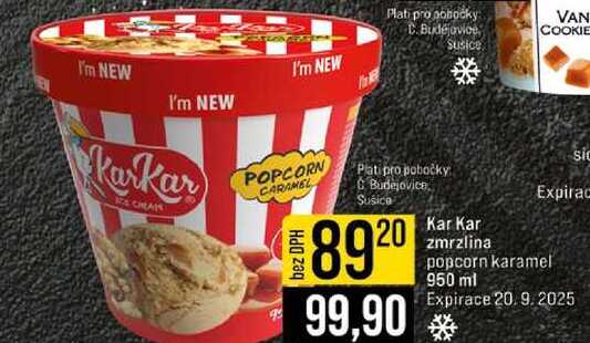 Kar Kar zmrzlina popcorn karamel 950 ml