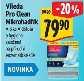 Vileda Pro Clean Mikrohadřík, 3 ks