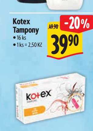 Kotex Tampony   16 ks 
